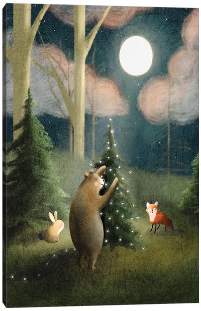 And To All A Good Night Canvas Art Print - Leah Straatsma
