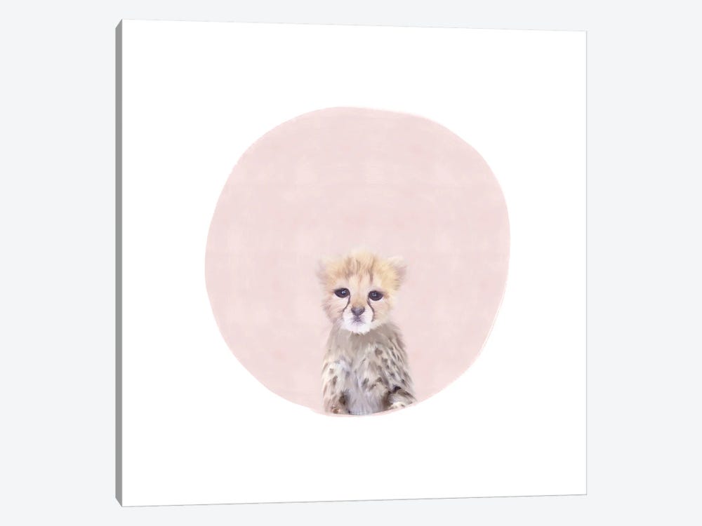 Baby Cheetah Pink by Leah Straatsma 1-piece Canvas Art Print