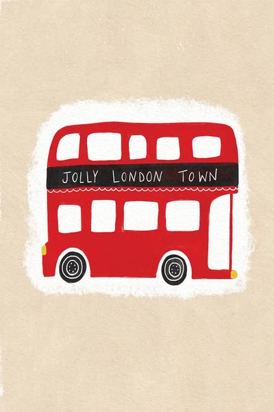 Jolly London Town by Leah Straatsma framed canvas print
