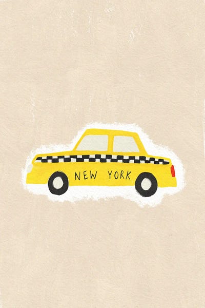 Kids Transportation Art: NYC Taxi by Leah Straatsma