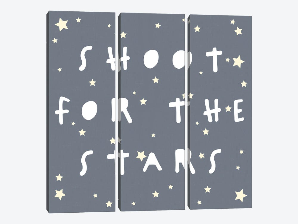 Shoot For The Stars_Square by Leah Straatsma 3-piece Canvas Wall Art