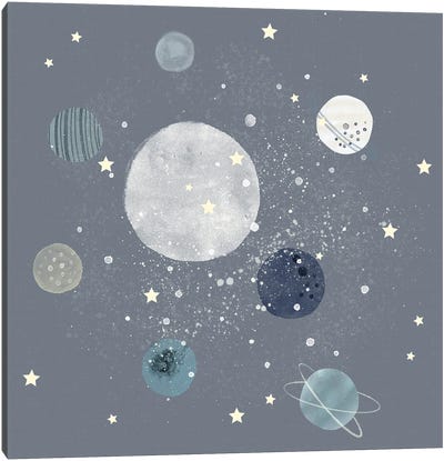 Space Planets Canvas Art Print - Mysticism