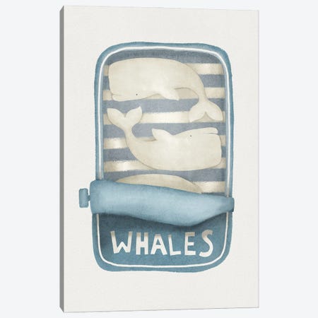 Whales In A Tin Canvas Print #LEH319} by Leah Straatsma Canvas Art Print