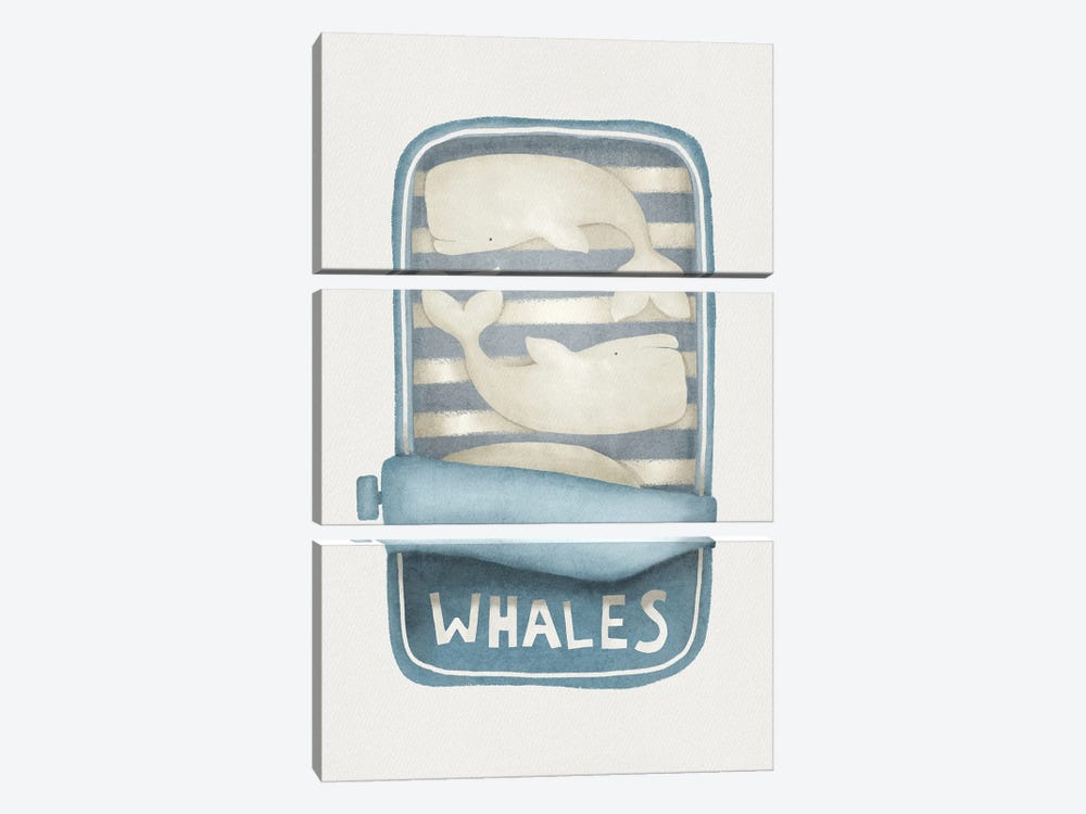 Whales In A Tin by Leah Straatsma 3-piece Art Print