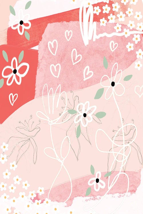 Bright Abstract Floral Fun by Leah Straatsma wall art