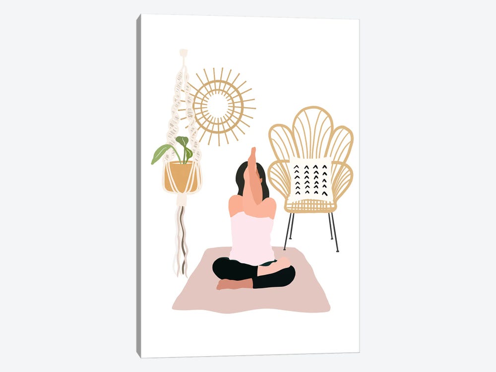 Calming Yoga by Leah Straatsma 1-piece Canvas Print