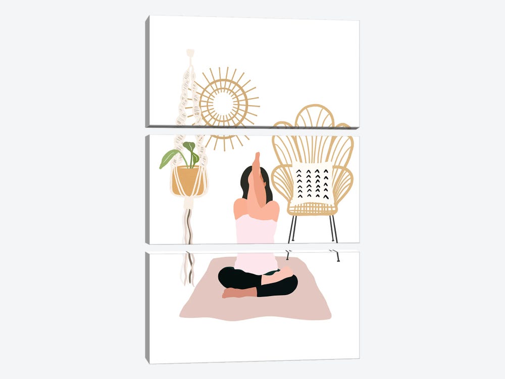 Calming Yoga by Leah Straatsma 3-piece Canvas Print