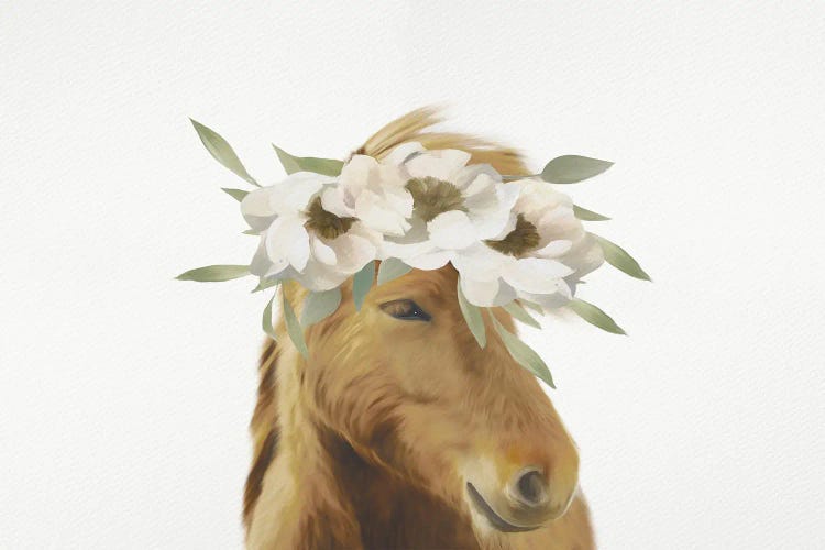 Floral Horse by Leah Straatsma wall art