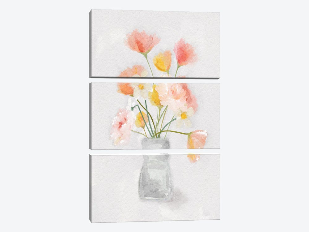Florals In Vase by Leah Straatsma 3-piece Canvas Artwork