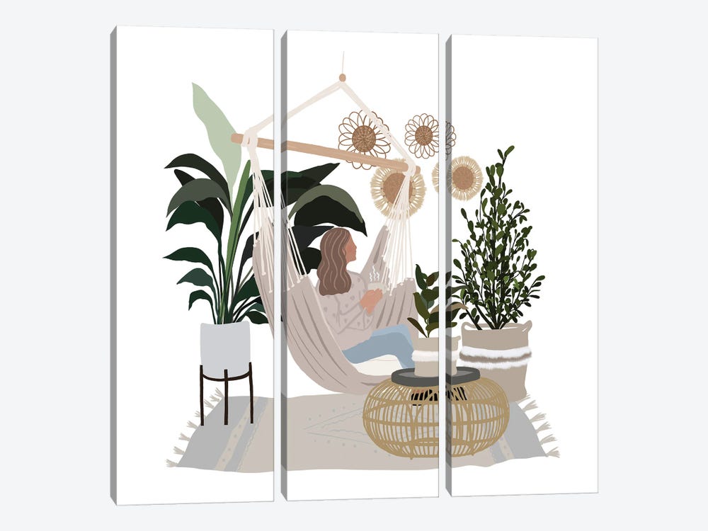 Plant Lady by Leah Straatsma 3-piece Canvas Wall Art