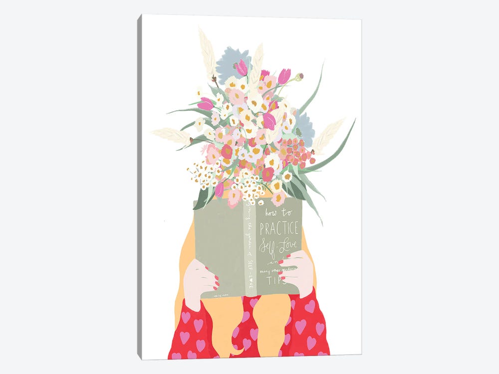 Self Care Floral Head by Leah Straatsma 1-piece Art Print