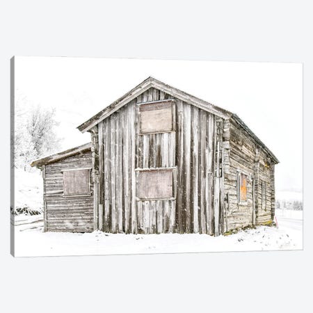 Wooden Cabin Canvas Print #LEH338} by Leah Straatsma Canvas Print