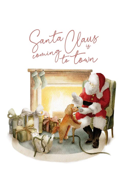 Santa Is Coming by Leah Straatsma wall art