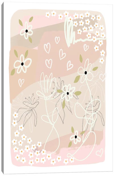 Abstract Floral Fun Soft Canvas Art Print - Leah Straatsma