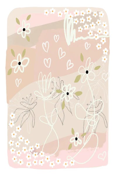 Minimalist Bohemian Decor: Abstract Floral Fun Soft by Leah Straatsma
