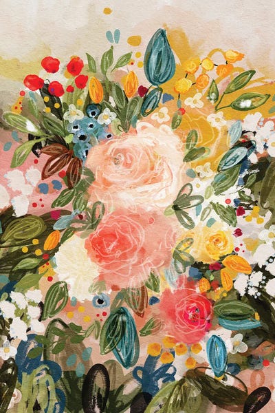 Autumn Florals by Leah Straatsma framed canvas print