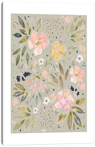 Spring Florals Canvas Art Print - Leah Straatsma