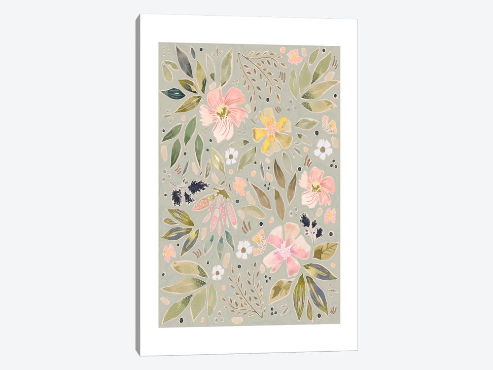 Spring Florals by Leah Straatsma 1-piece Canvas Print