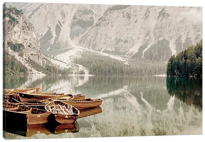 Mirror Lake Canvas Art Print - Rowboat Art