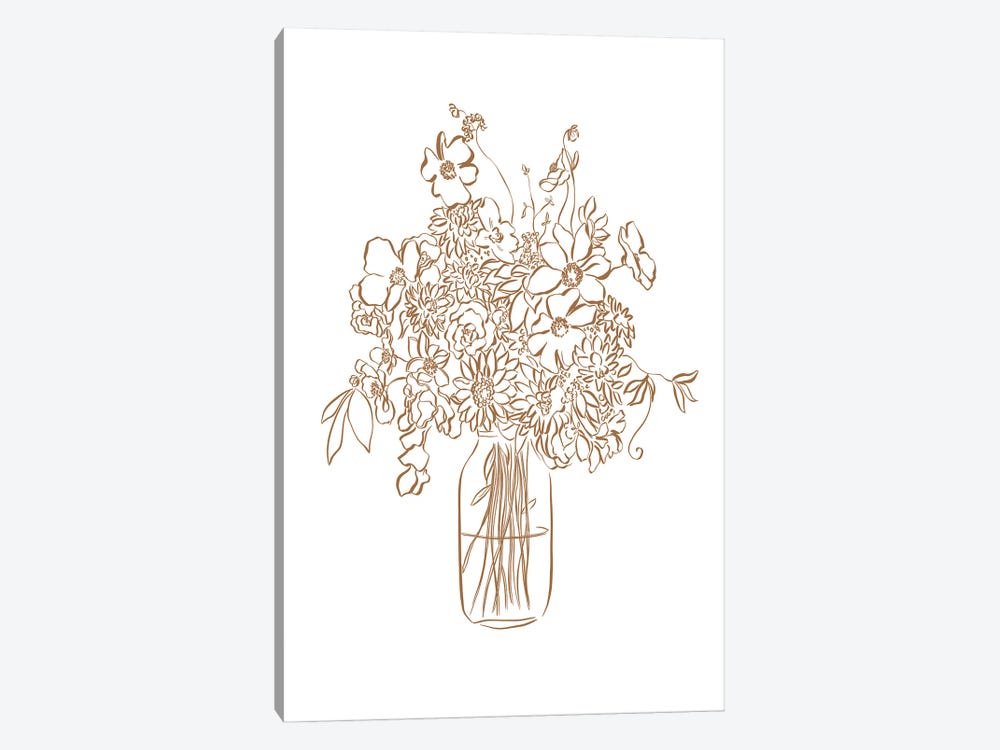 Lovely Vase Tan by Leah Straatsma 1-piece Art Print