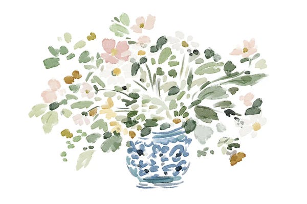 Leah Straatsma: Wildflowers In Vase by Leah Straatsma