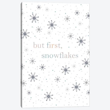 But First Snowflakes Canvas Print #LEH39} by Leah Straatsma Canvas Print