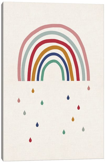 Crying Rainbow Canvas Art Print - Nursery Room Art