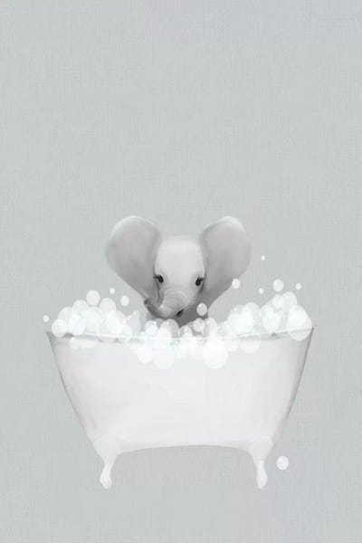 A.D. Lines Eurogroup Inc.: Elephant Blue Bath by Leah Straatsma