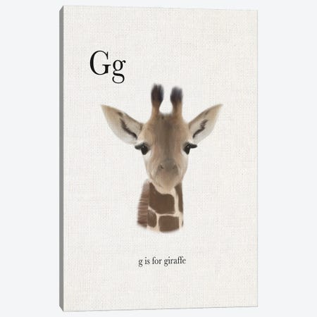 G is for Giraffe Canvas Print #LEH85} by Leah Straatsma Canvas Print