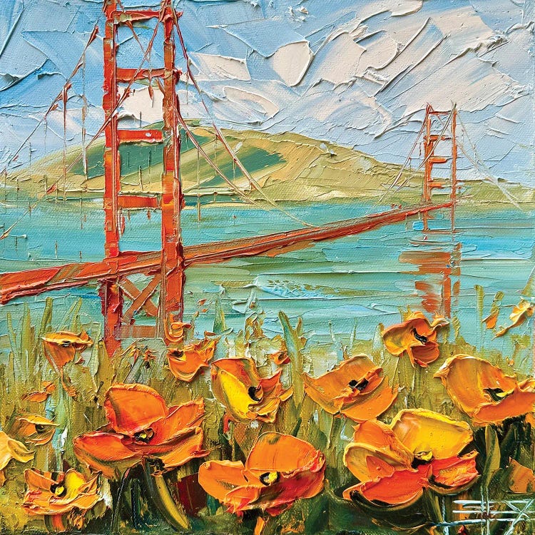 Golden Gate Glow by Lisa Elley canvas print