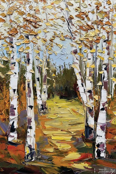 Aspen Trees | Birch Trees: Path Of Gold by Lisa Elley