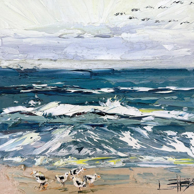 Foam And Feather by Lisa Elley canvas print