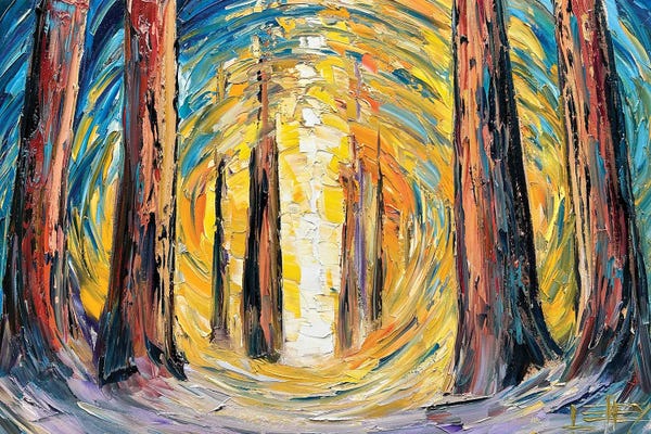 Redwood Trees: Cathedral Of Light by Lisa Elley
