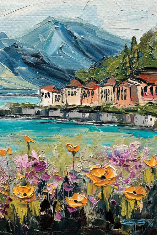 Lisa Elley: Lake Como In Bloom by Lisa Elley