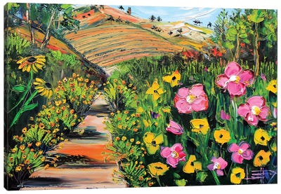 My Heart Is In Wine Country Canvas Art Print - Lisa Elley