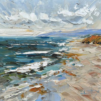 Lisa Elley - Multi Panel Prints: Blue Horizon by Lisa Elley