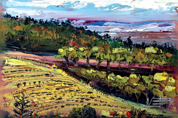 Vineyards: Bay Area Vineyard I by Lisa Elley