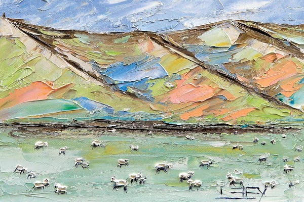 Pastel Impressionism: New Zealand Sheep by Lisa Elley
