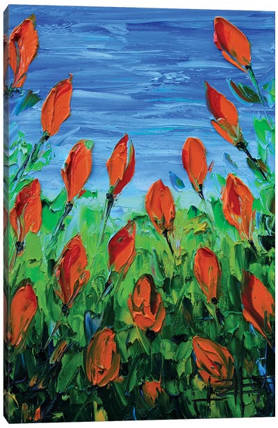 Orange Tulips Canvas Art Print - Lisa Elley
