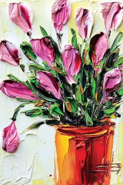 Tulips: Pink Tulips I by Lisa Elley