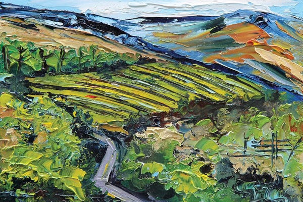 Lisa Elley: Bay Area Vineyard III by Lisa Elley