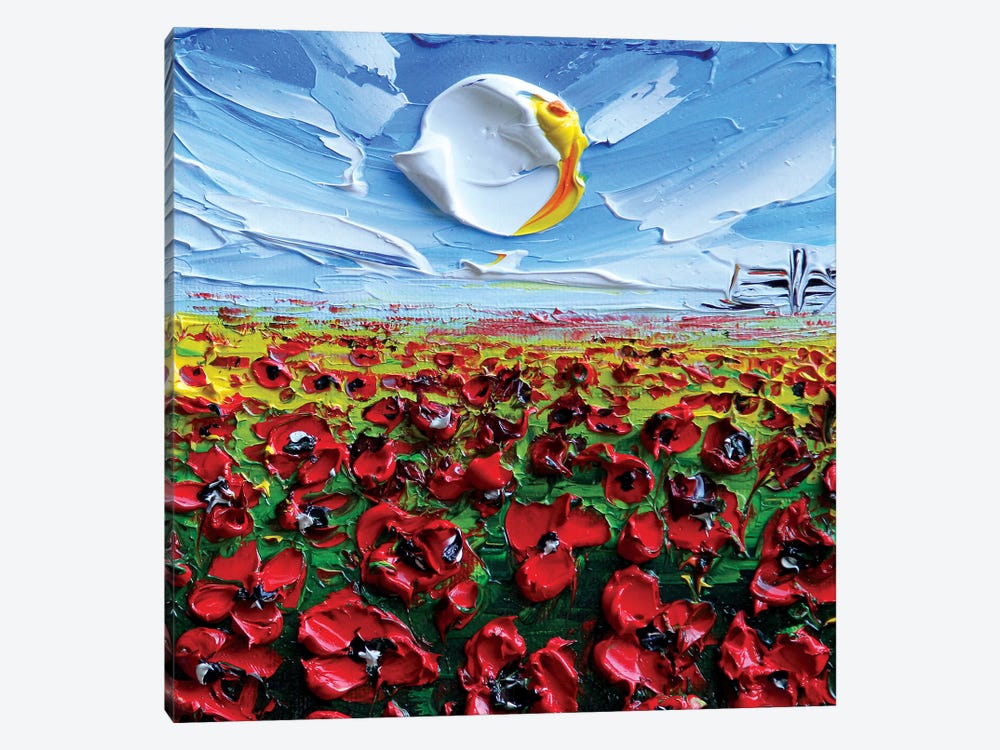 Poppies II by Lisa Elley 1-piece Canvas Artwork