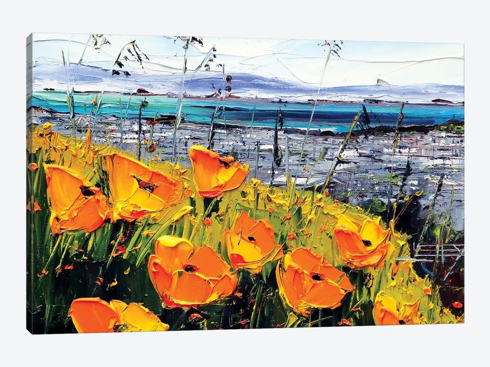 Poppies III by Lisa Elley 1-piece Canvas Art Print