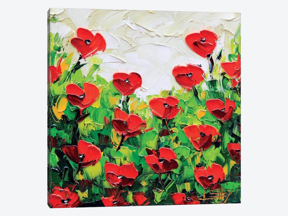 Poppy I by Lisa Elley 1-piece Canvas Print
