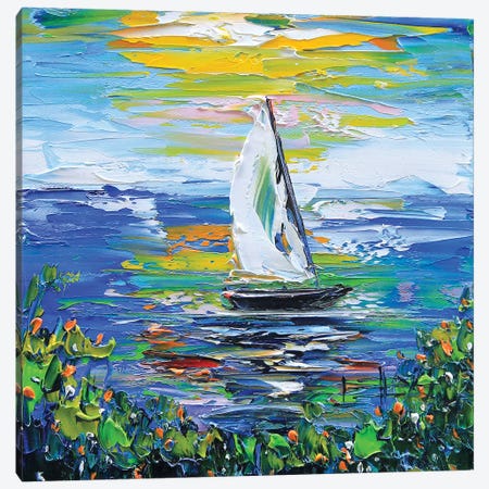 Sailboat I Canvas Print #LEL142} by Lisa Elley Canvas Print