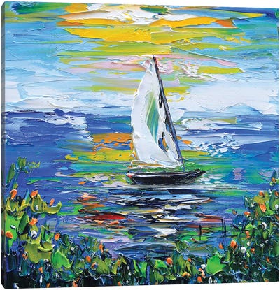 Sailboat I Canvas Art Print - Lisa Elley