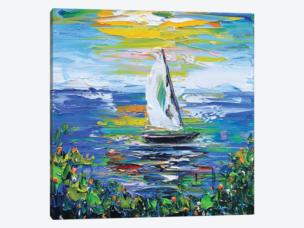 Sailboat I by Lisa Elley 1-piece Canvas Art
