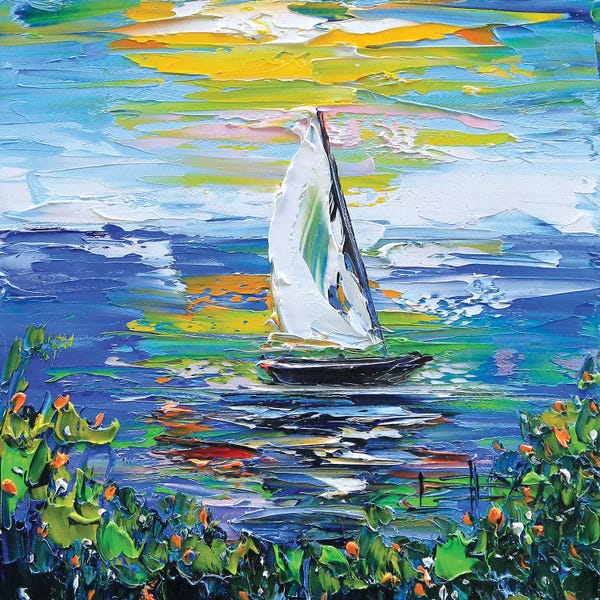 Lisa Elley: Sailboat I by Lisa Elley