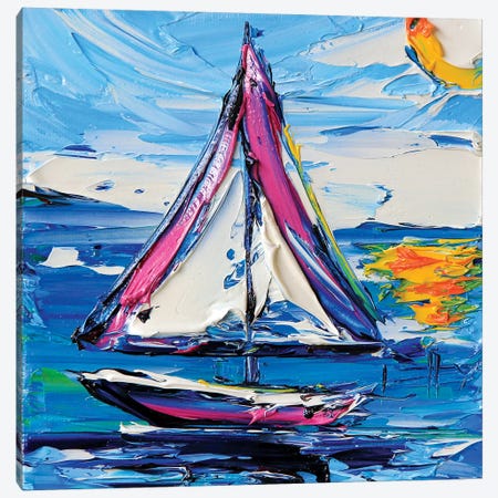 Sailboat II Canvas Print #LEL143} by Lisa Elley Art Print