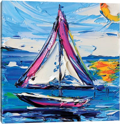Sailboat II Canvas Art Print - Lisa Elley